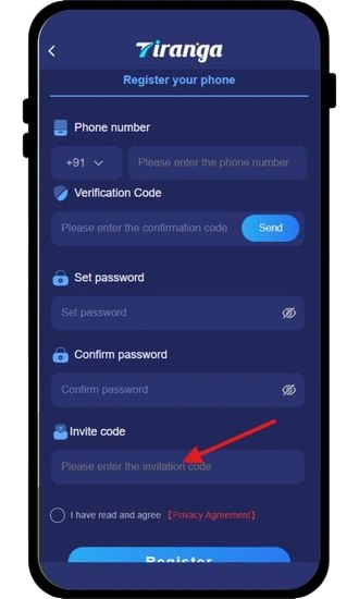 Enter your invite code to register